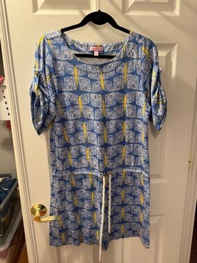 Lilly Pulitzer Blue and Yellow Mini Dress